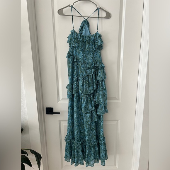 CINQ À SEPT Rayner Asymmetric Ruffle Midi-Dress NWOT - Picture 6 of 9